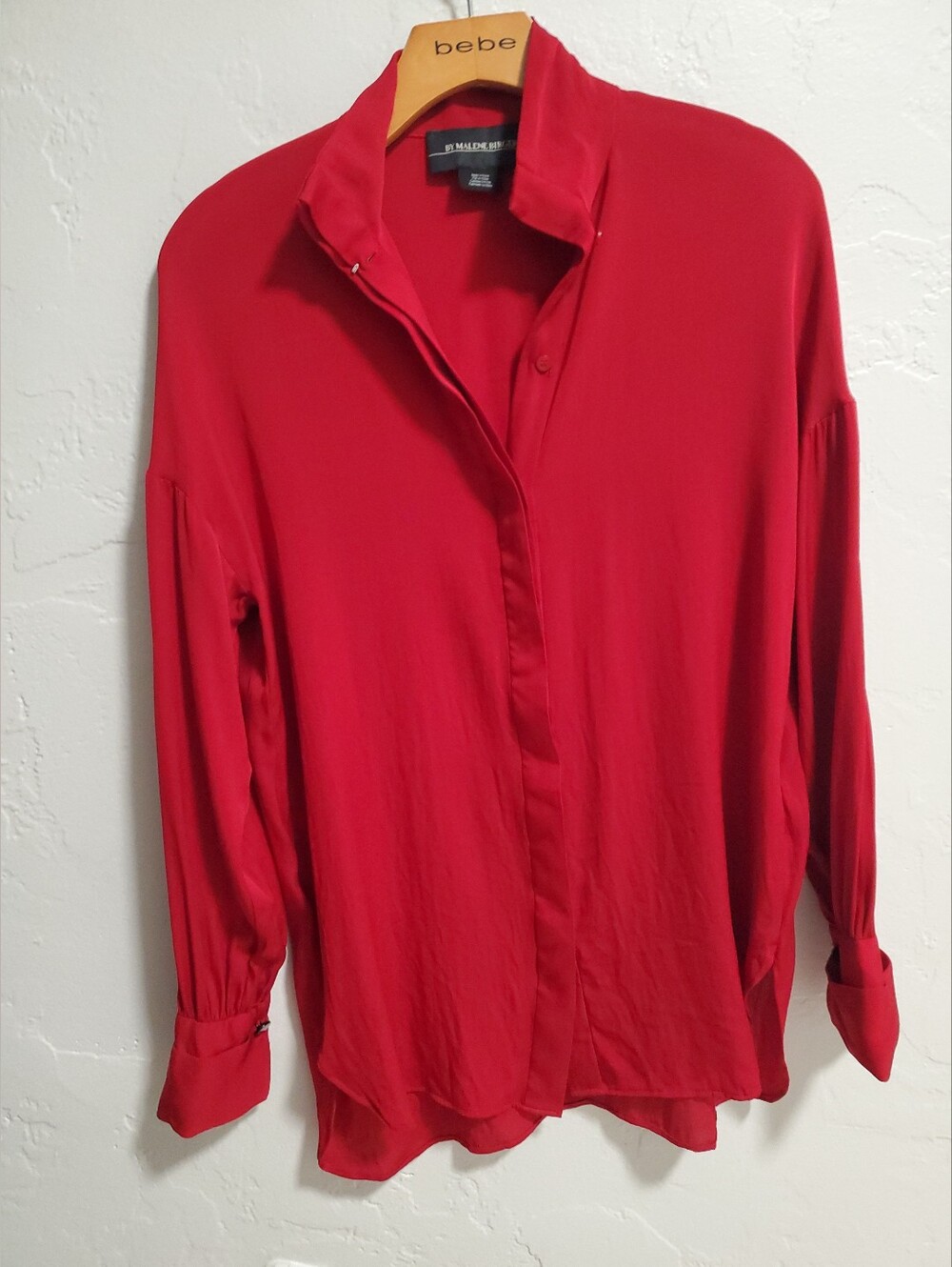 By Malene Birger Red Button-Down Blouse
